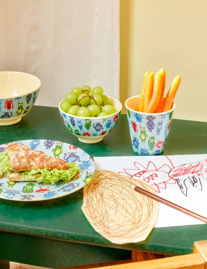 Rice Piatto Piano Per Bambini Melamina Monsters 20cm