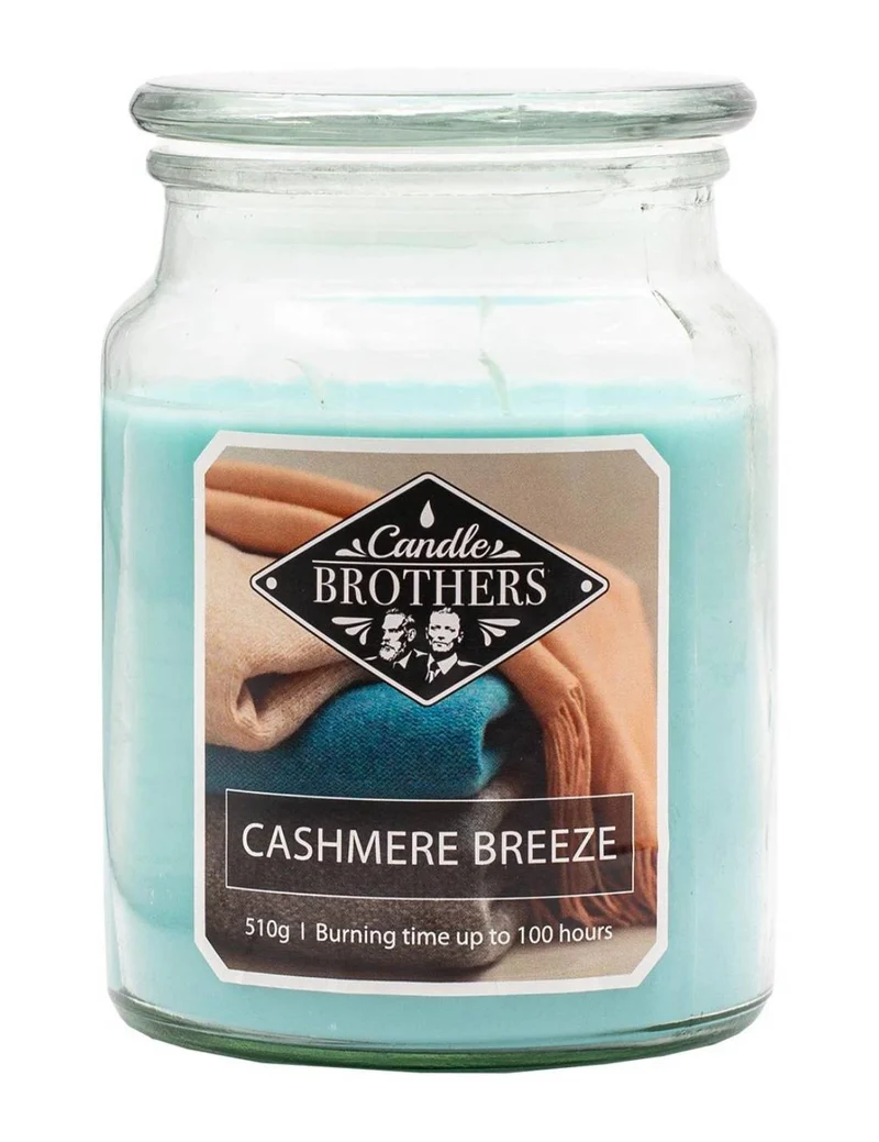 Candela Profumata In Vetro Candle Brothers 510gr - Cashmere Breeze