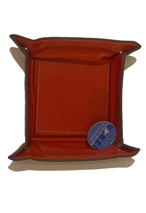 SvuotaTasche Organizer Scrivania In Pelle Rosso