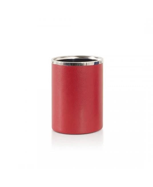 Intempo Bicchiere Portapenne Ecopelle Color Pocket Rosso