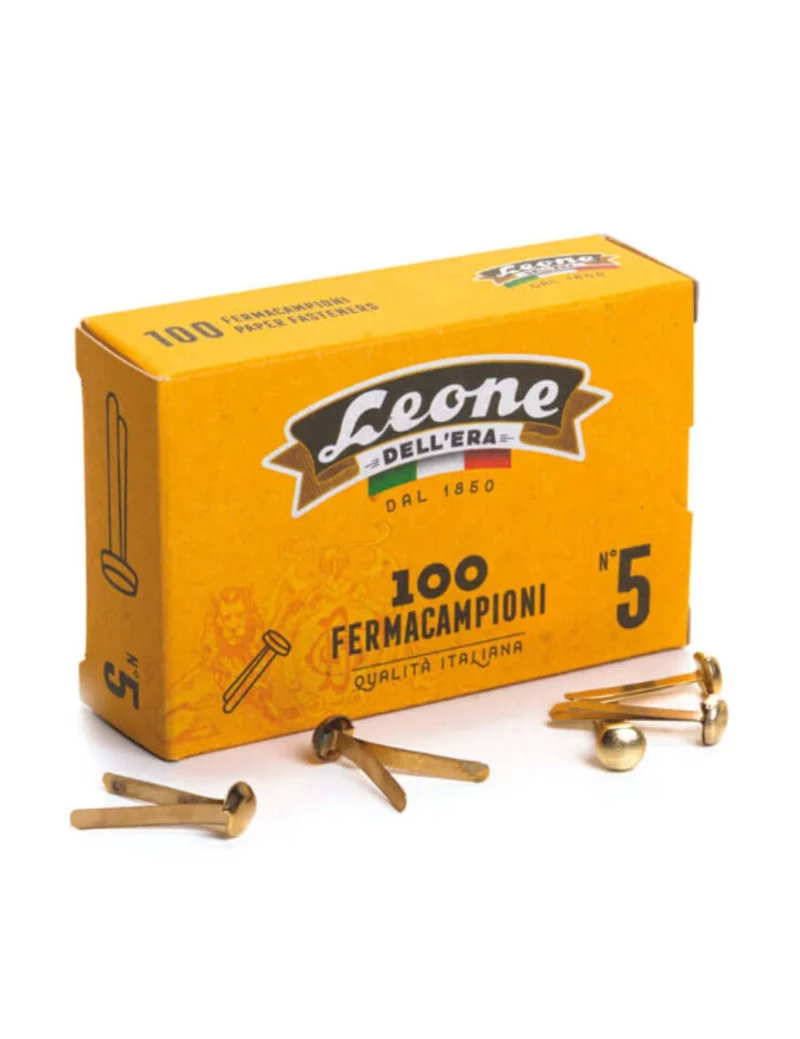 100 Fermacampioni In Metallo Ottonato 25mm