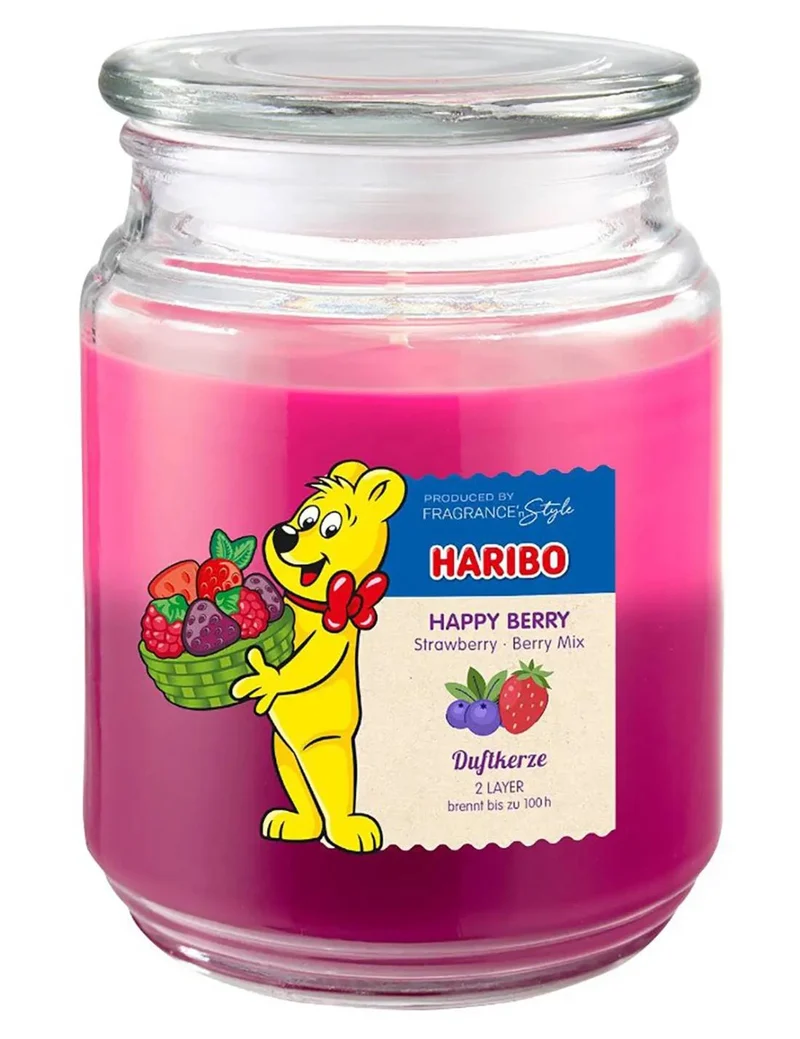 Candela Profumata In Vetro Haribo 510gr - Happy Berry