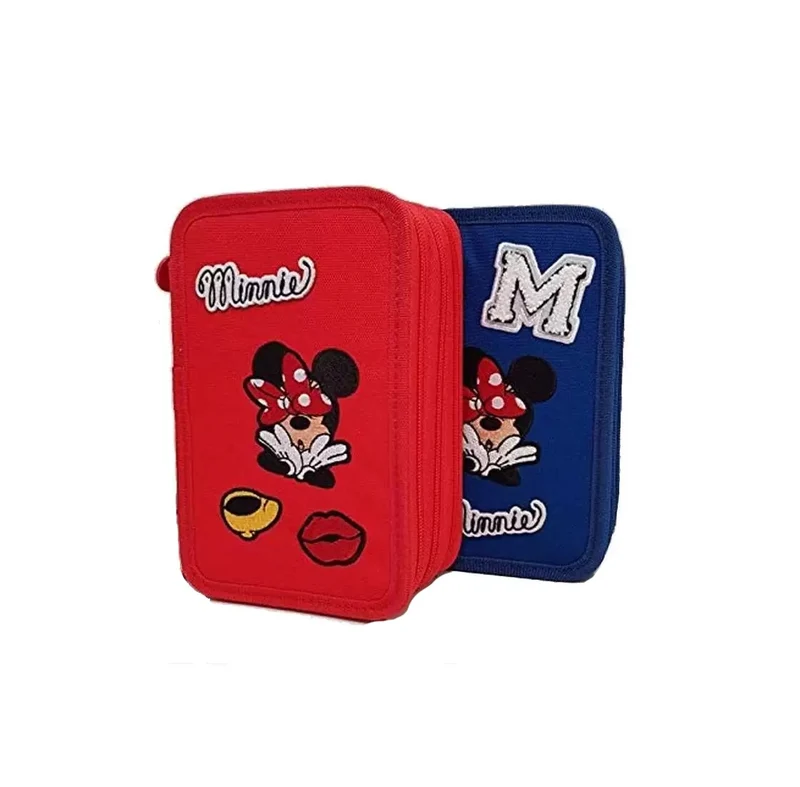 Astuccio Completo 3 Zip Disney Minnie Mouse Assortito