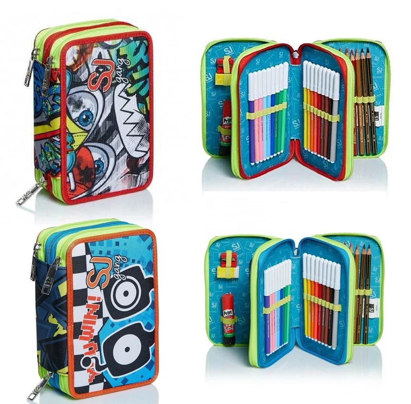Astuccio Completo 3 Zip Seven SJ Gang Facce da SJ Boy Assortiti