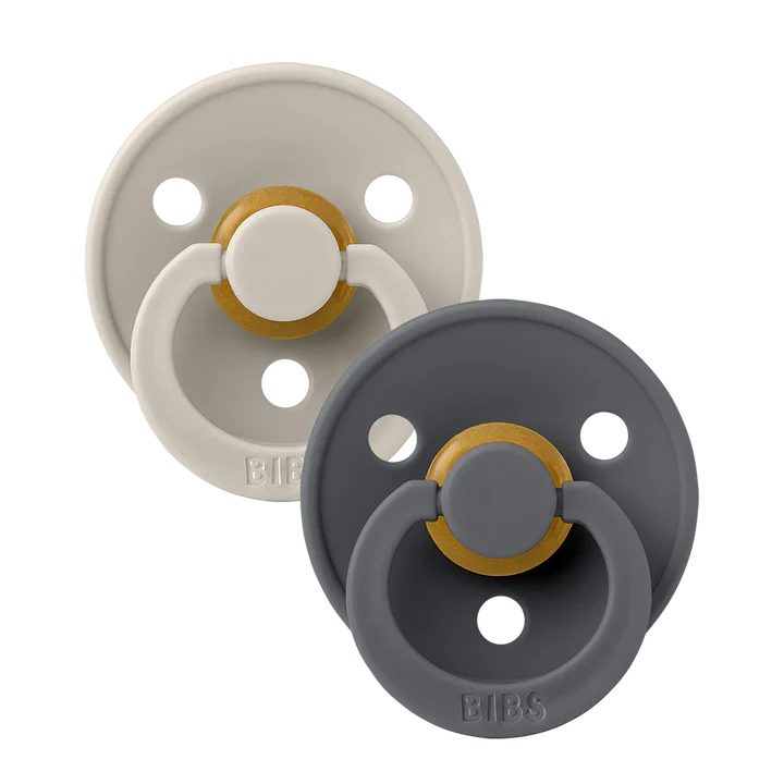 Set di 2 Ciucci Bibs Symmetrical - Colour Pacifier - Sand e Iron