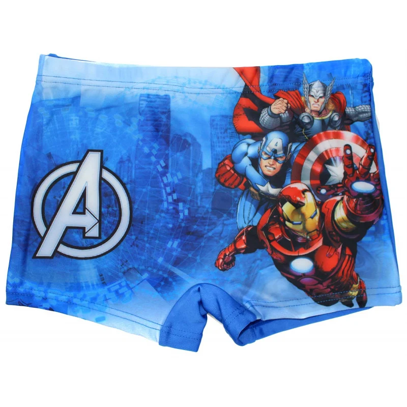 Costume Boxer Avengers Blu - 7/8 Anni