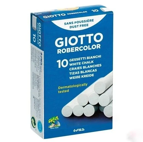 Giotto Gessetti Robercolor Bianchi Confezione 10pz.
