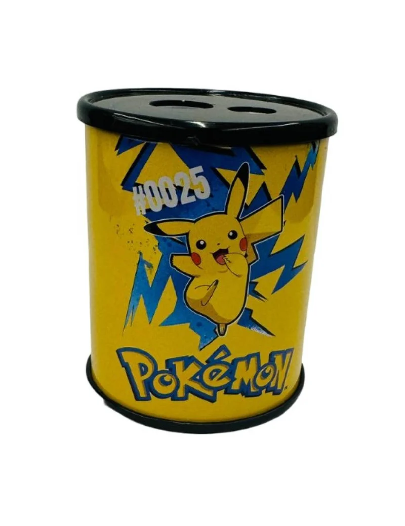 Temperamatite Contenitore In Metallo Due Fori Pikachu