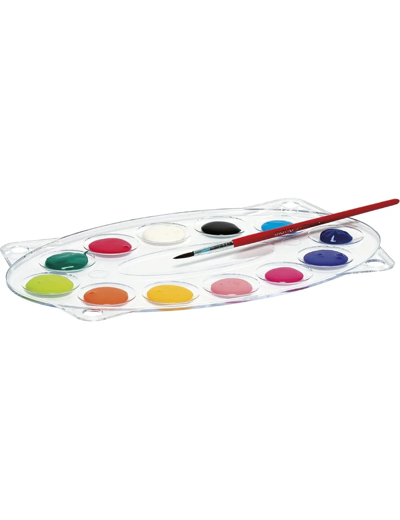 Tempera Extra Fine In Tubetto Giotto Con Tavolozza 12ml 24pz