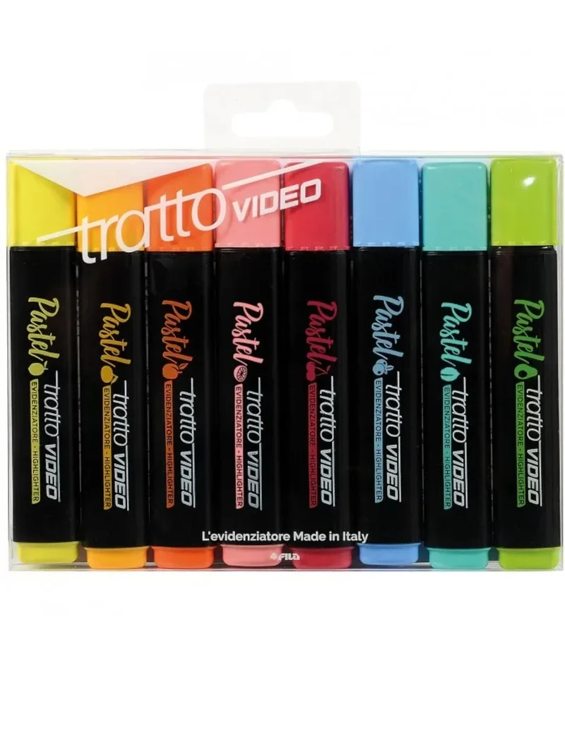 Set Evidenziatori Tratto Colori Pastello 8pz