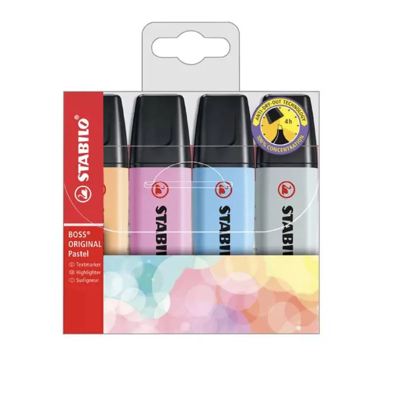 Evidenziatori Stabilo Boss Original Arty Pastel E Fluo 4pz.