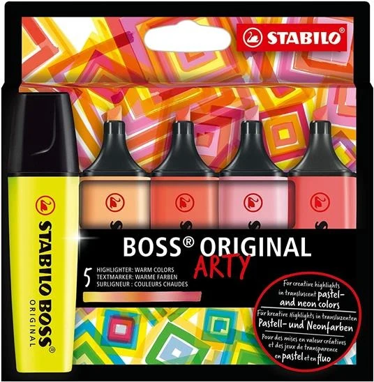 Evidenziatori Stabilo Boss Original Arty Colori Caldi 5pz