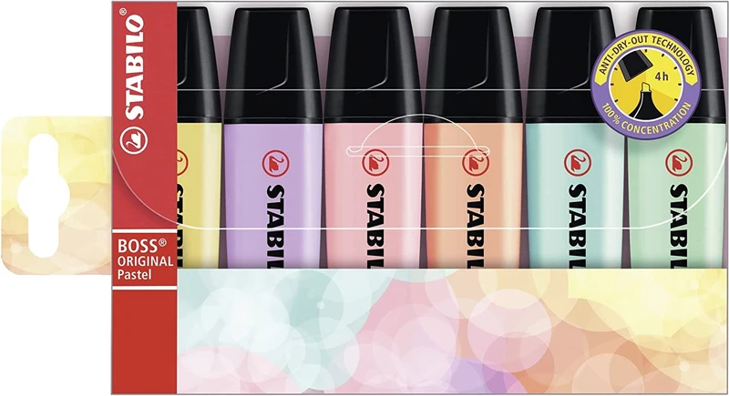 Evidenziatori Stabilo Boss Pastel Set 6 pz