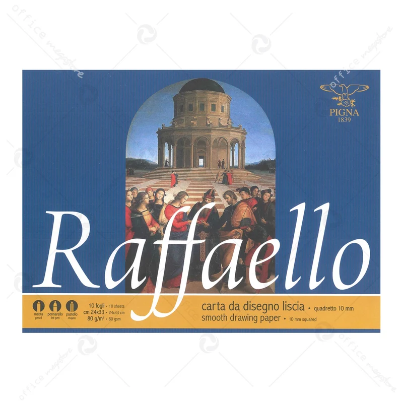 Album Da Disegno Blocco Raffaello A Quadretti 5m 24x33cm 80g/m² 10 Fogli