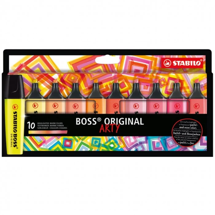 Evidenziatori Stabilo Boss Original Arty Pastel E Fluo 10pz