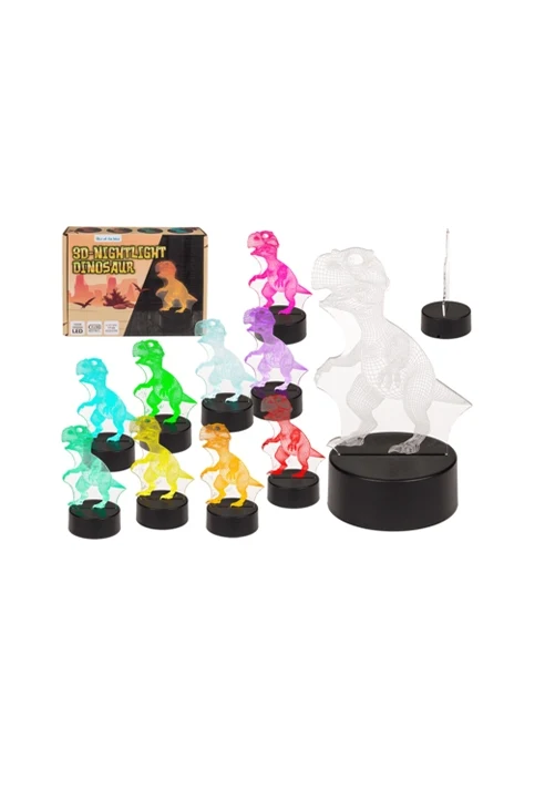 Luce Notturna Dinosauro 3D Con Gioco Di Luci