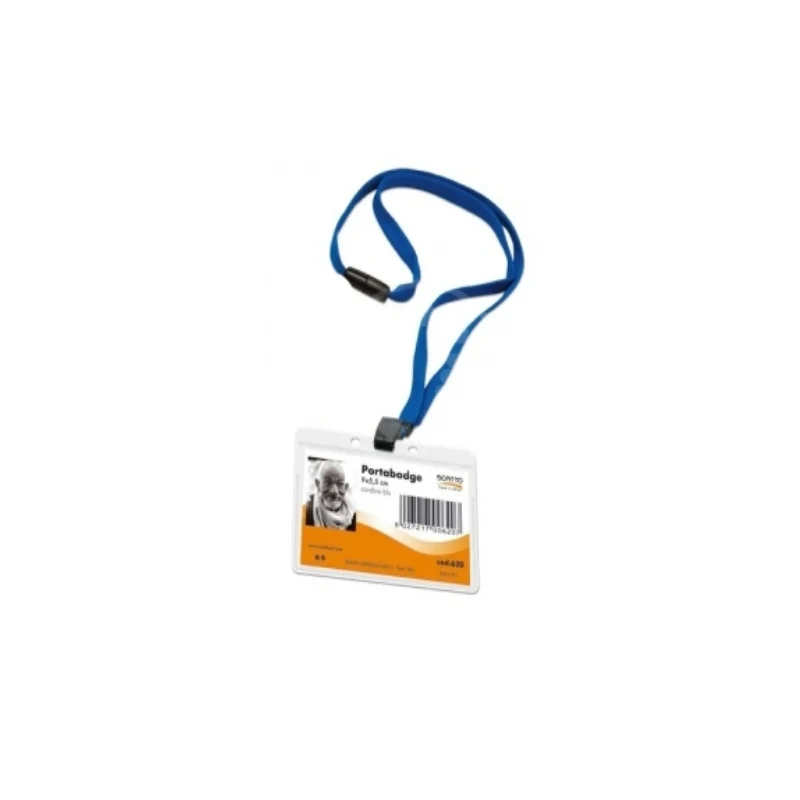 Scatto Portabadge Plastificato Con Laccetto 11x8,5cm