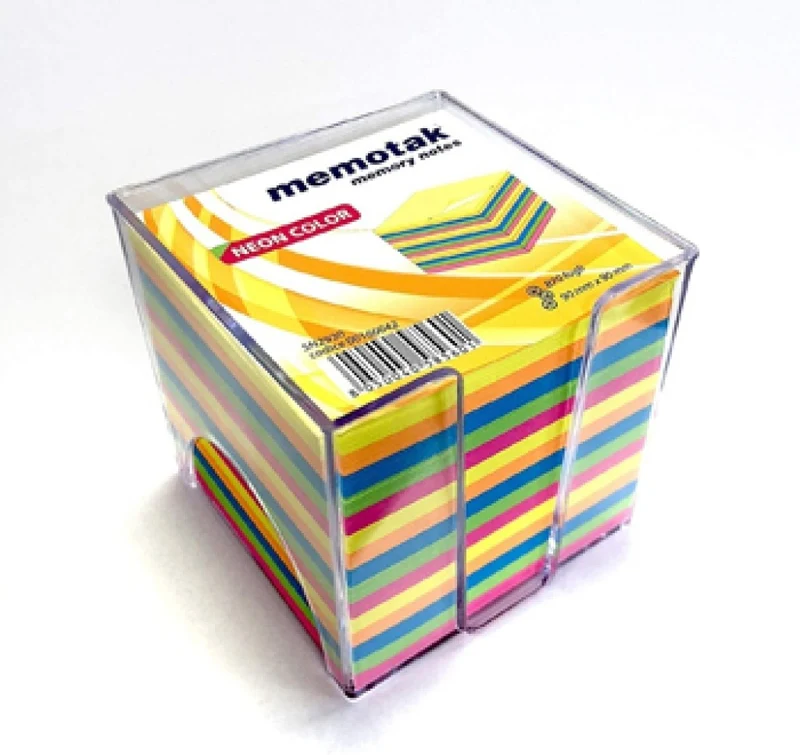 Bigliettini Note 90x90mm 870 Fogli Multicolori Con Contenitore