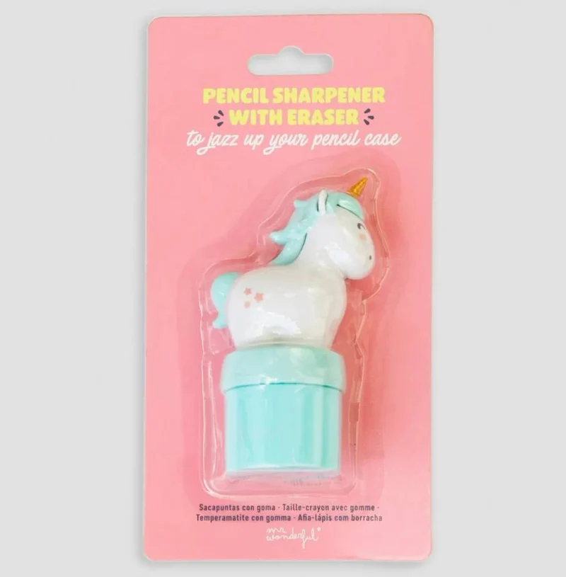 Set Gomma Da Cancellare Unicorno Con Temperamatite
