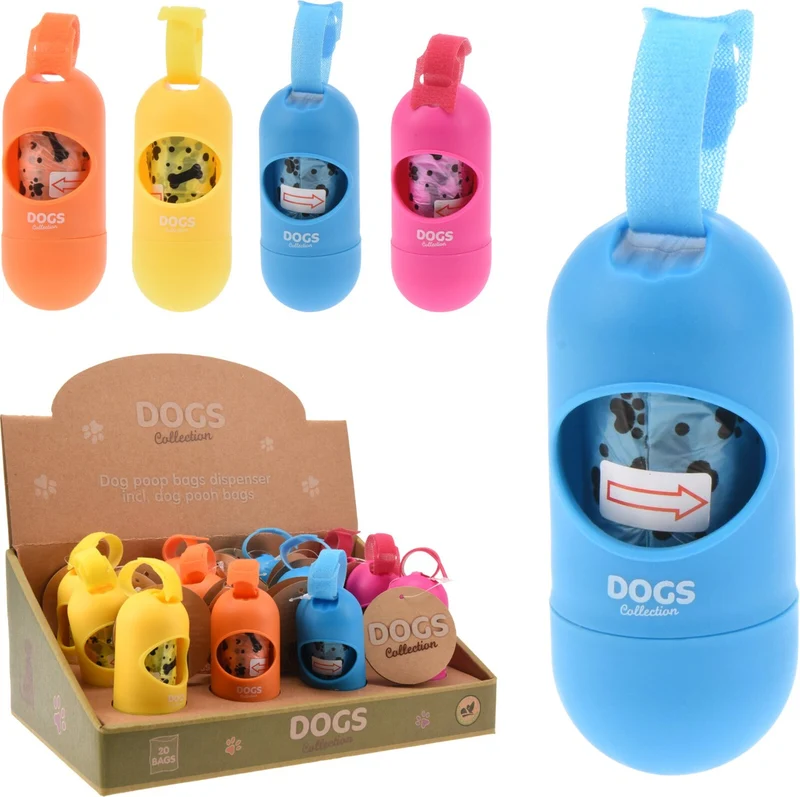 Dispenser Sacchetti Per Cani Colori Assortiti