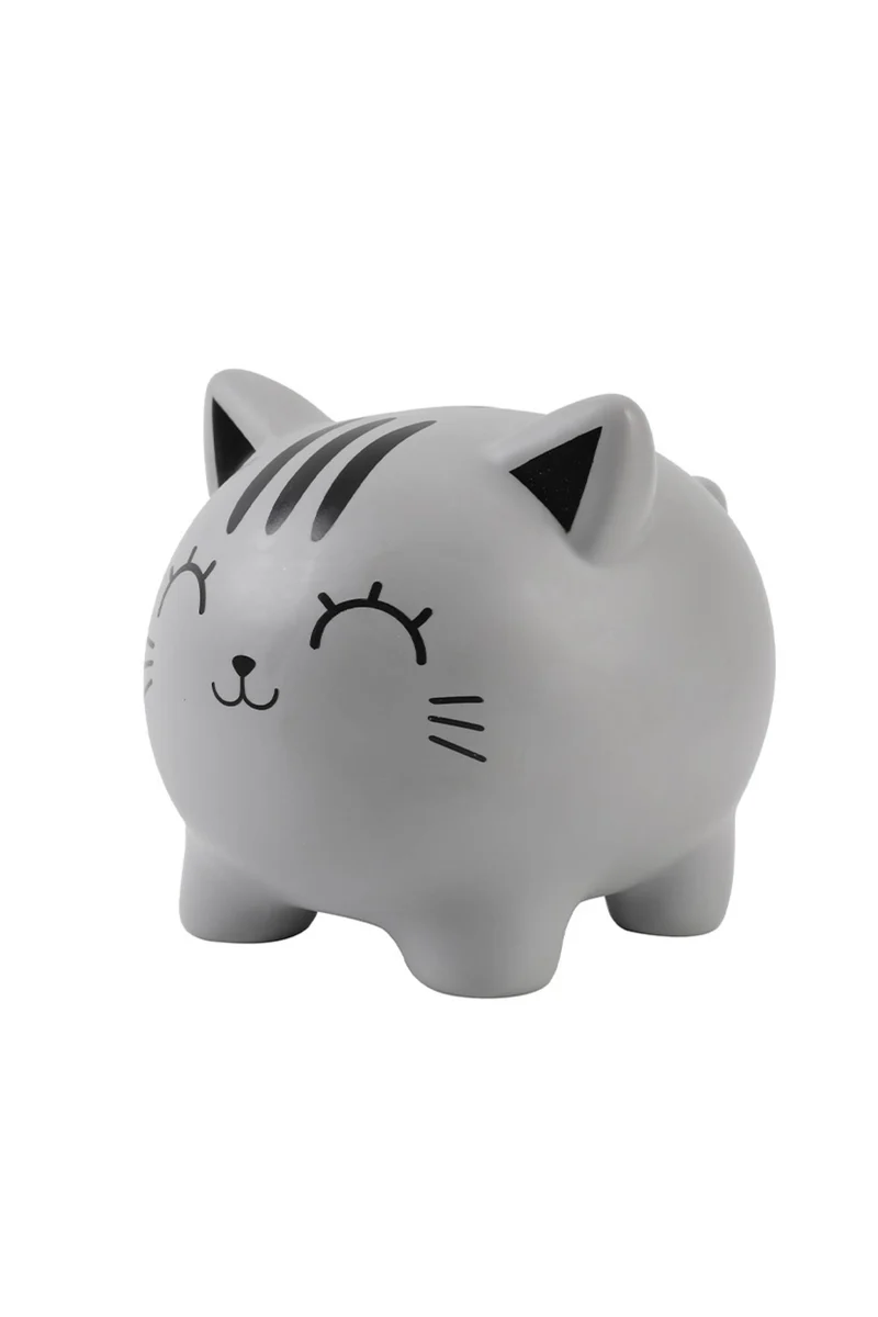 Salvadanaio In Plastica Grey Cat iTotal