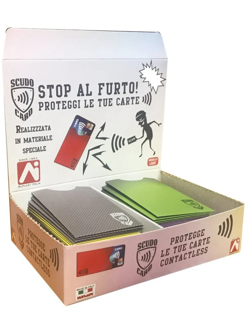 Portatessere Per Carte Contactless Scudocard Cromo