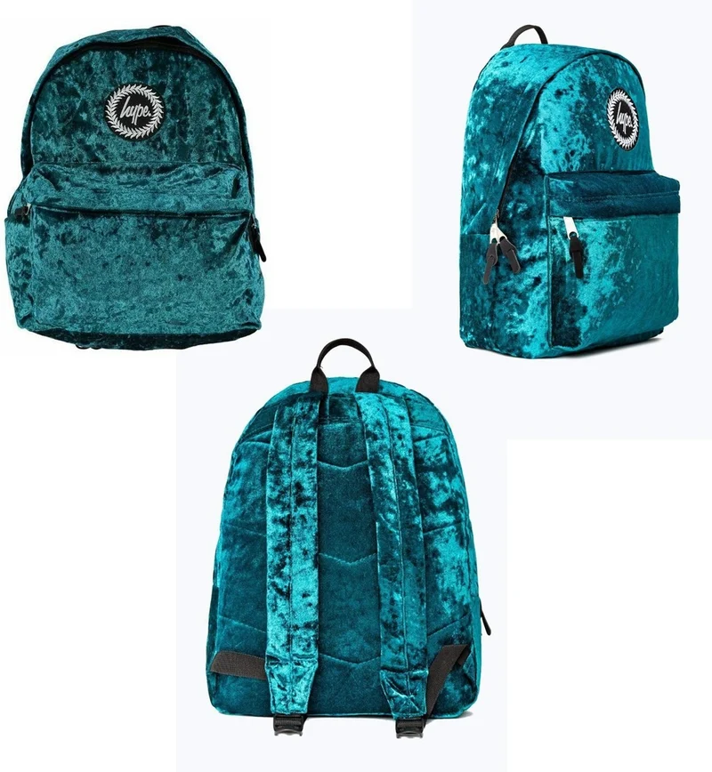 Zaino Hype in Velluto Verde Acquamarina