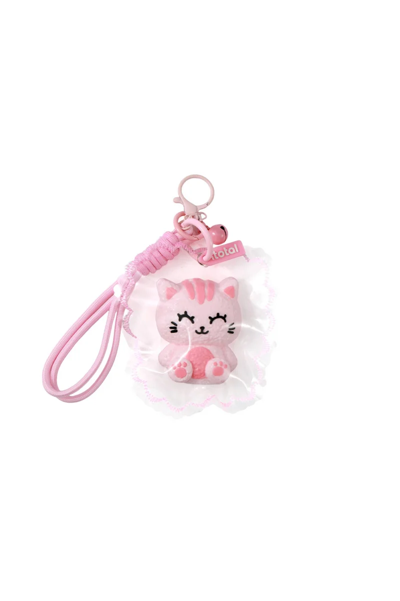 Portachiavi Squishy Antistress Jellypop Pink Cat