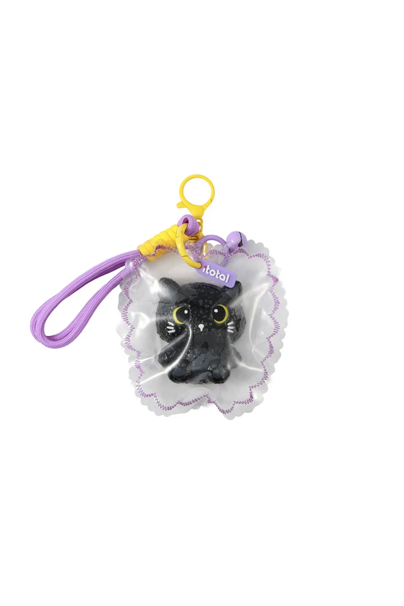 Portachiavi Squishy Antistress Jellypop Black Cat