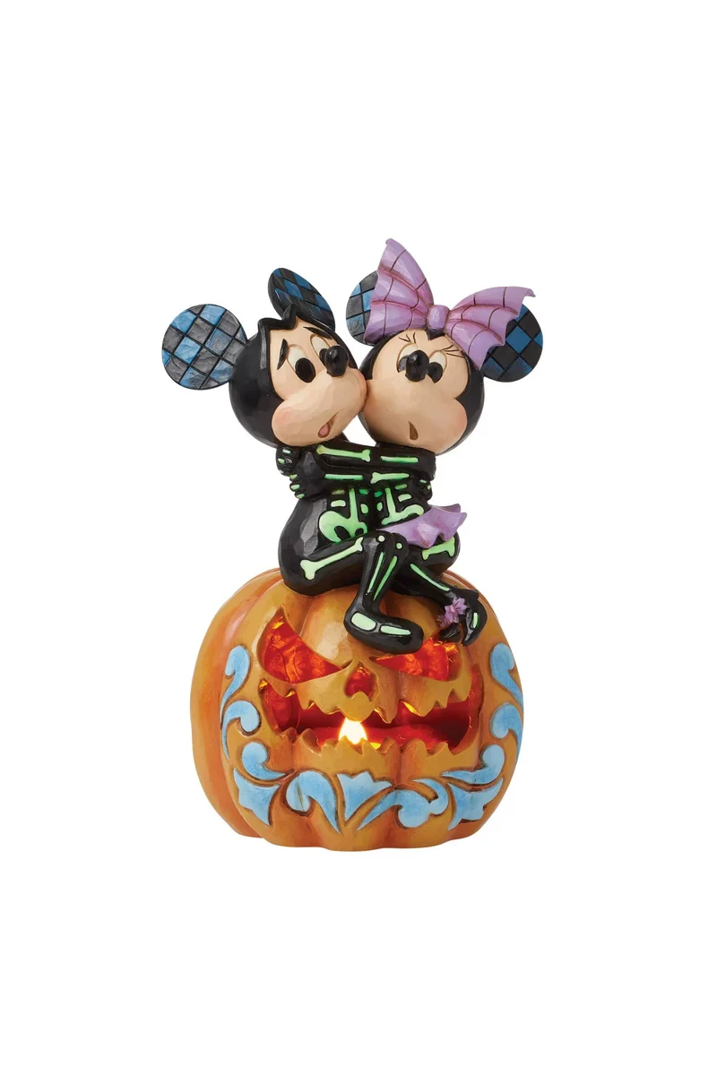 Statuina Action Figure Disney Diorama Topolino E Minnie Scheletri 18cm
