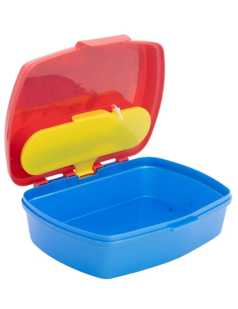 Porta Pranzo In Plastica Con Posate Spiderman 17cm