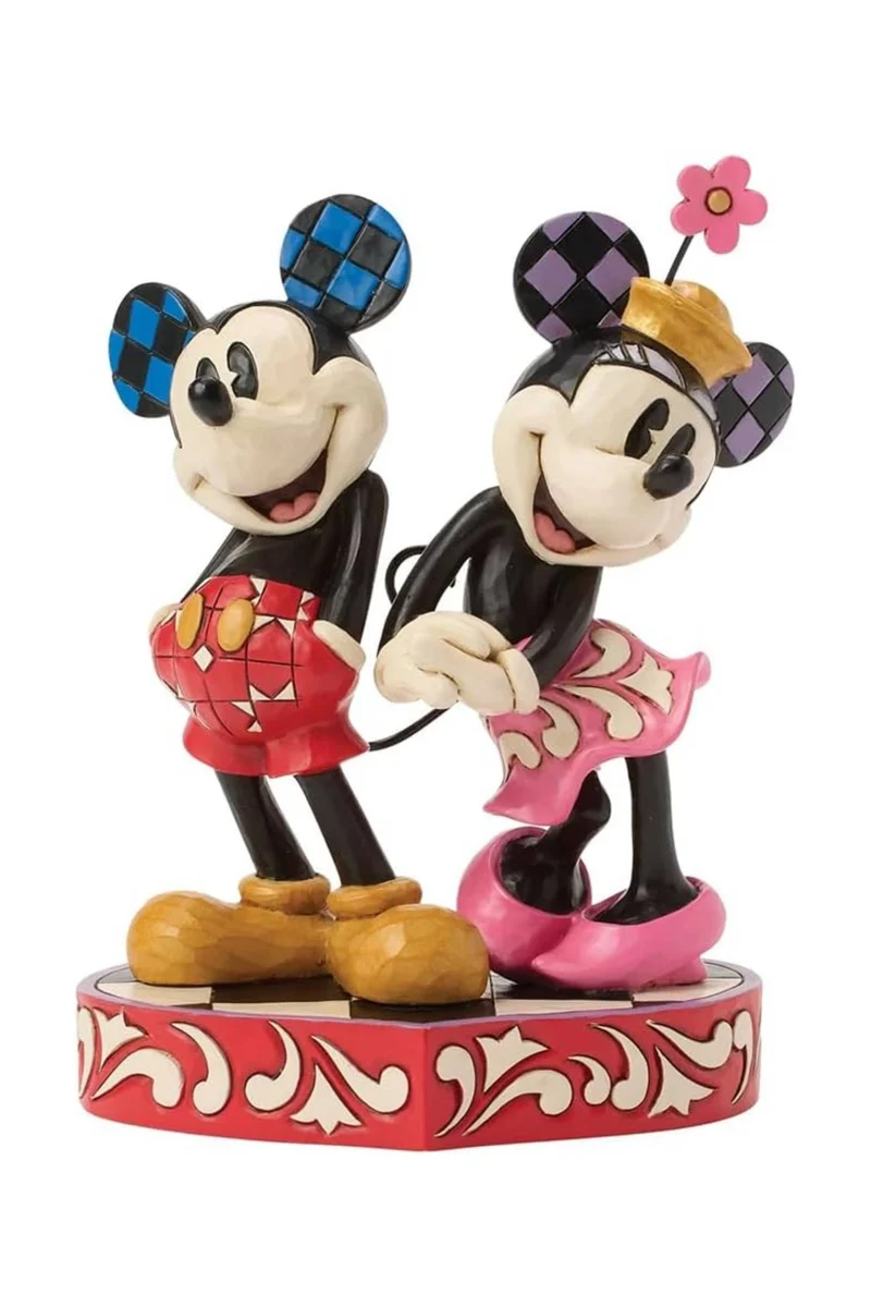 Statuina Action Figure Disnet Topolino E Minnie Cuore 16cm