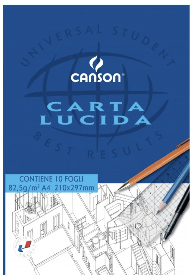 Blocco Carta Lucida A4 Canson 80gr 10fg