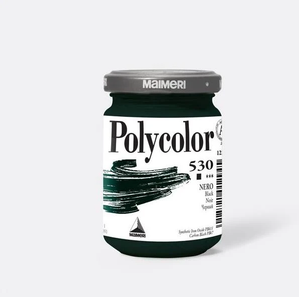 Maimeri Polycolor 530 Nero Tempera Vinilica 140ml