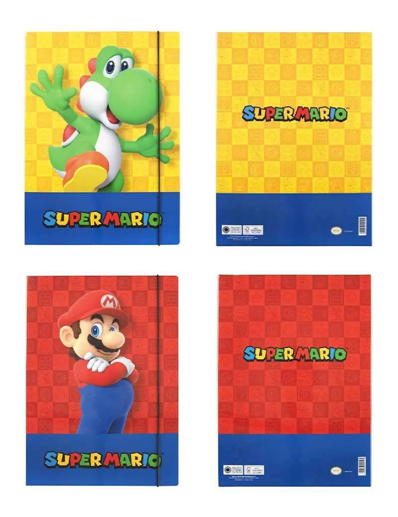 Cartellina Con Elastico 3 Lembi Super Mario