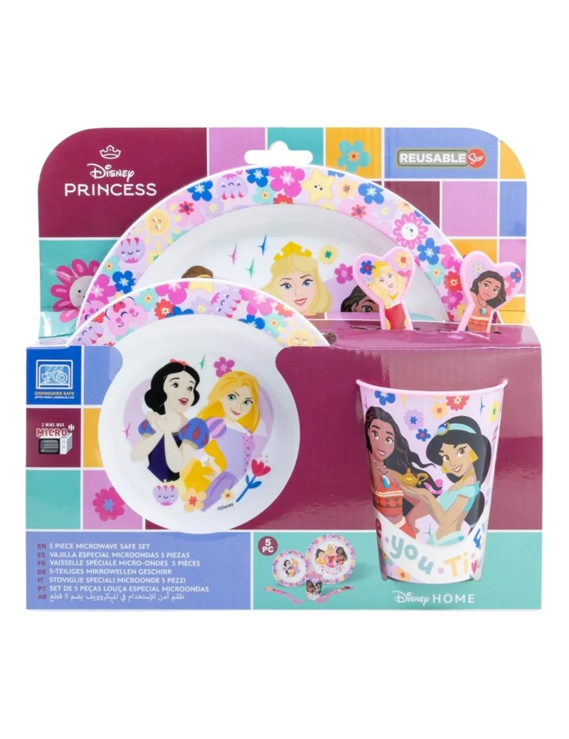 Set Pappa Per Bambini Disney Principesse 5pz