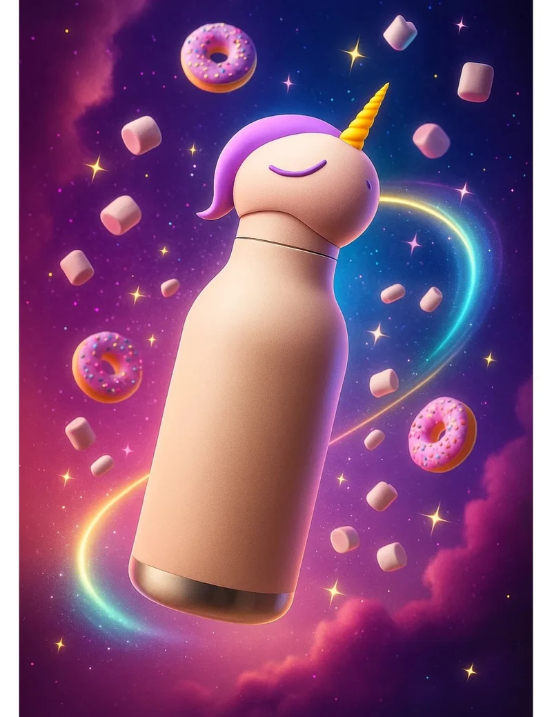 Borraccia Termica In Acciaio Inox Bestie Bottle Unicorno 460ml