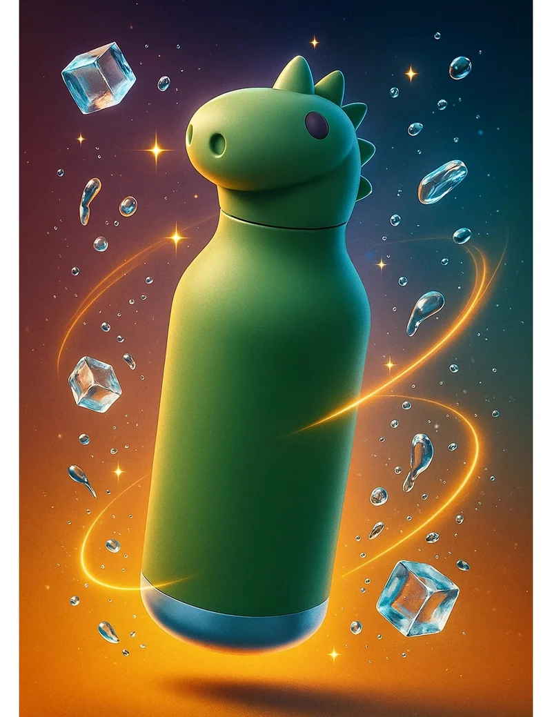 Borraccia Termica In Acciaio Inox Bestie Dinosauro 460ml