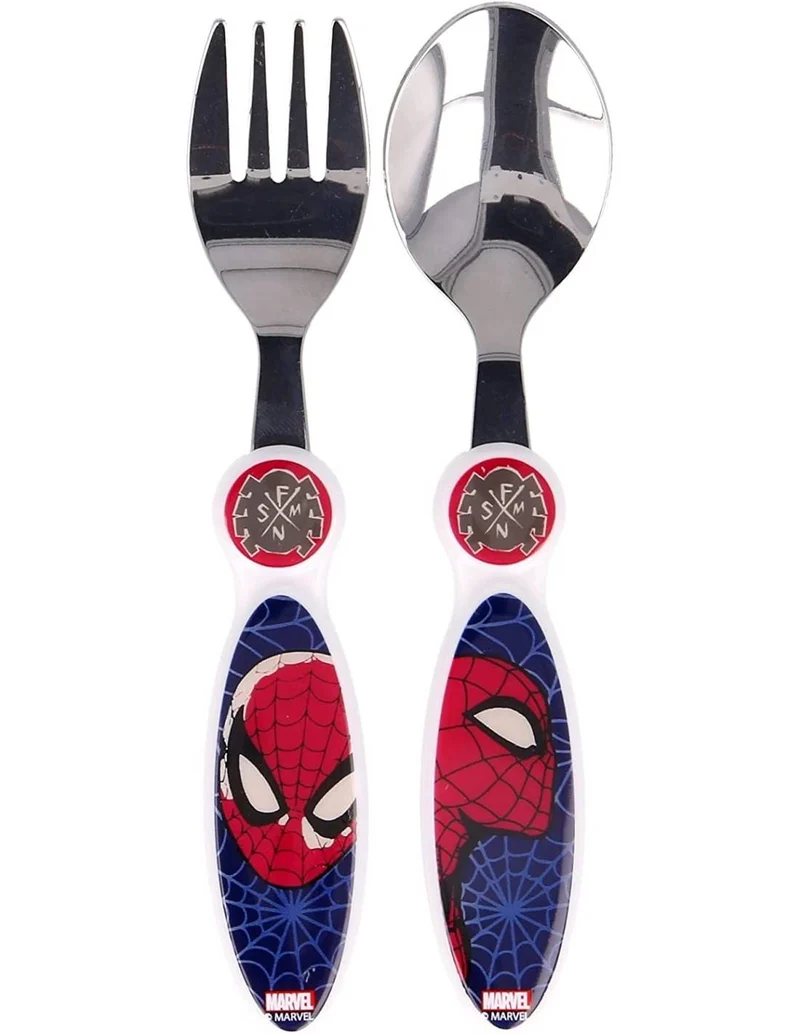 Set Posate In Acciaio Marvel Spiderman 2pz