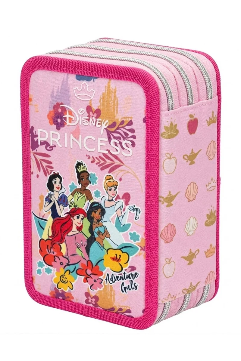 Astuccio Completo 3 Zip Giotto Disney Principesse
