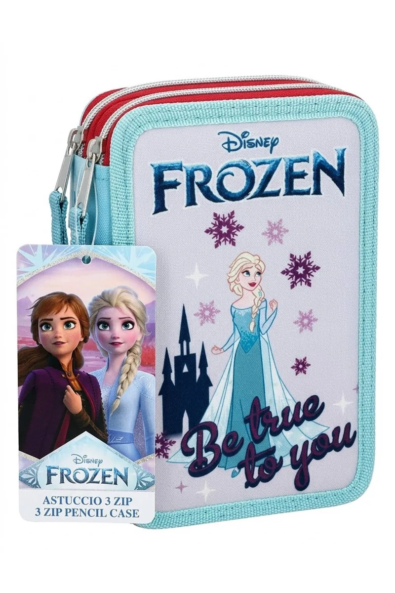 Astuccio Completo 3 Zip Giotto Disney Frozen