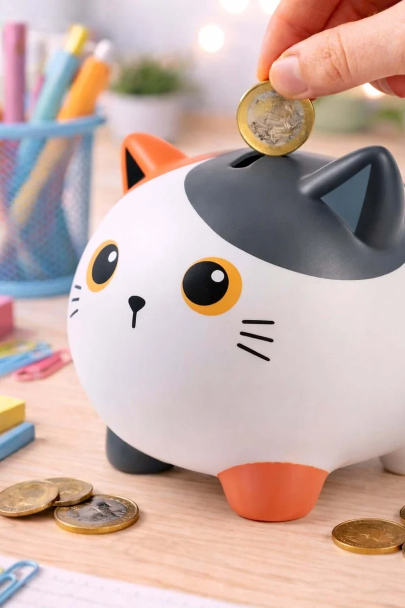 Salvadanaio In Plastica Orange Cat iTotal