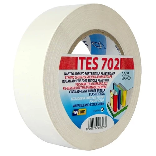 Nastro Adesivo Telato Scotch Plastificato Bianco 38x25m Syrom