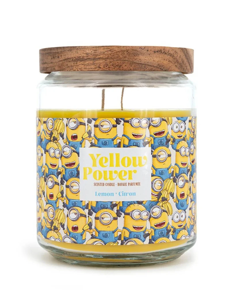 Candela Profumata In Vetro Minions 510gr - Yellow Power
