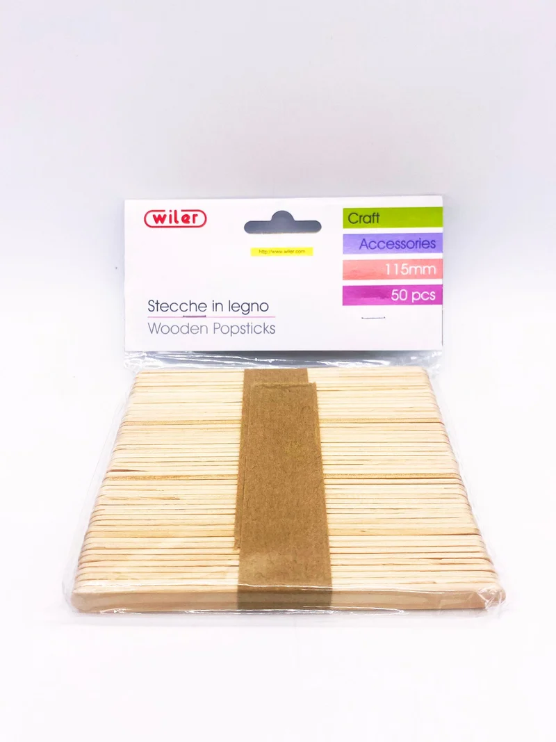 Stecche Piatte in Legno 115mm 50pz.