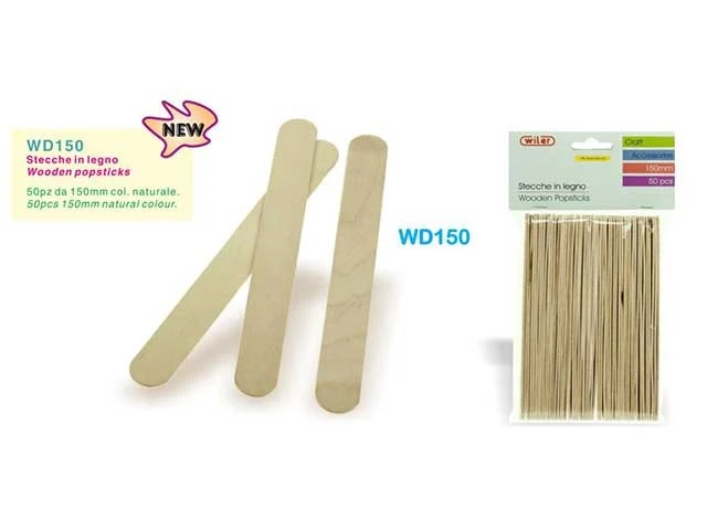 Stecche Piatte in Legno 150mm 50pz.