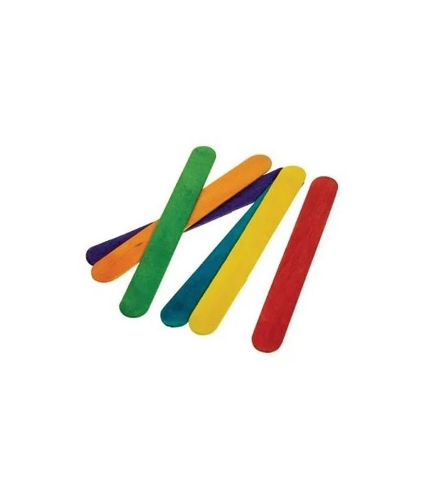 Stecche Piatte Colorate in Legno 150mm 50pz.