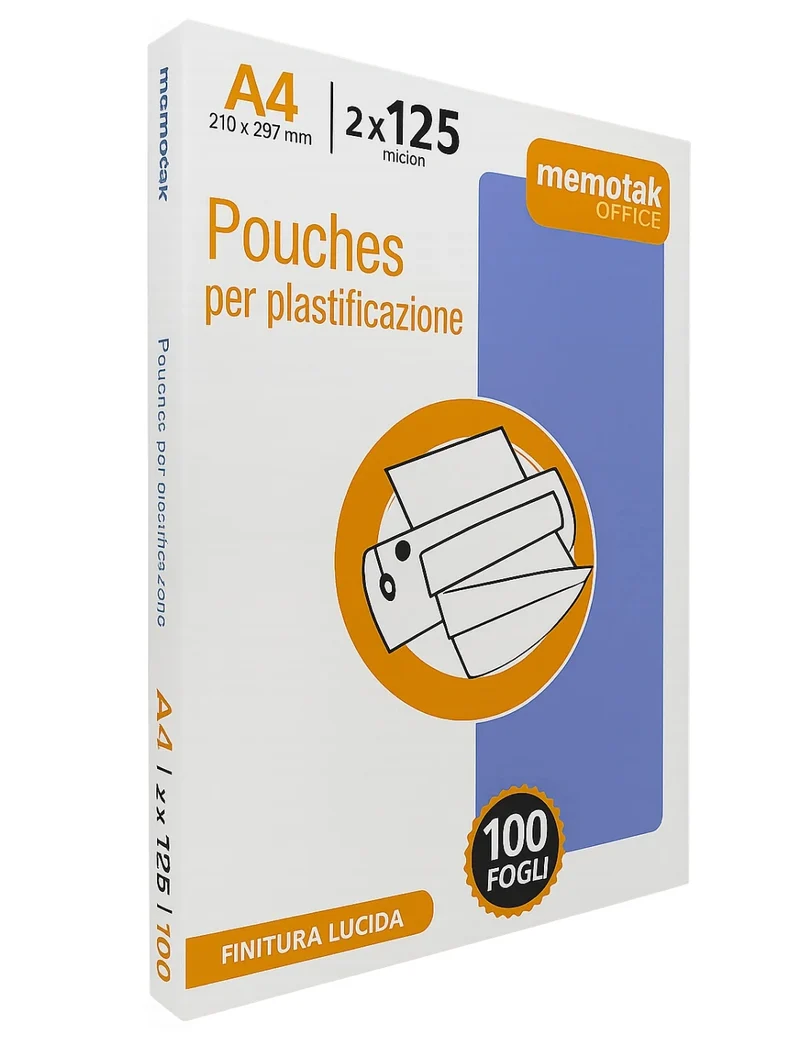 Pouches Per Plastificatrice 100 Fogli A4