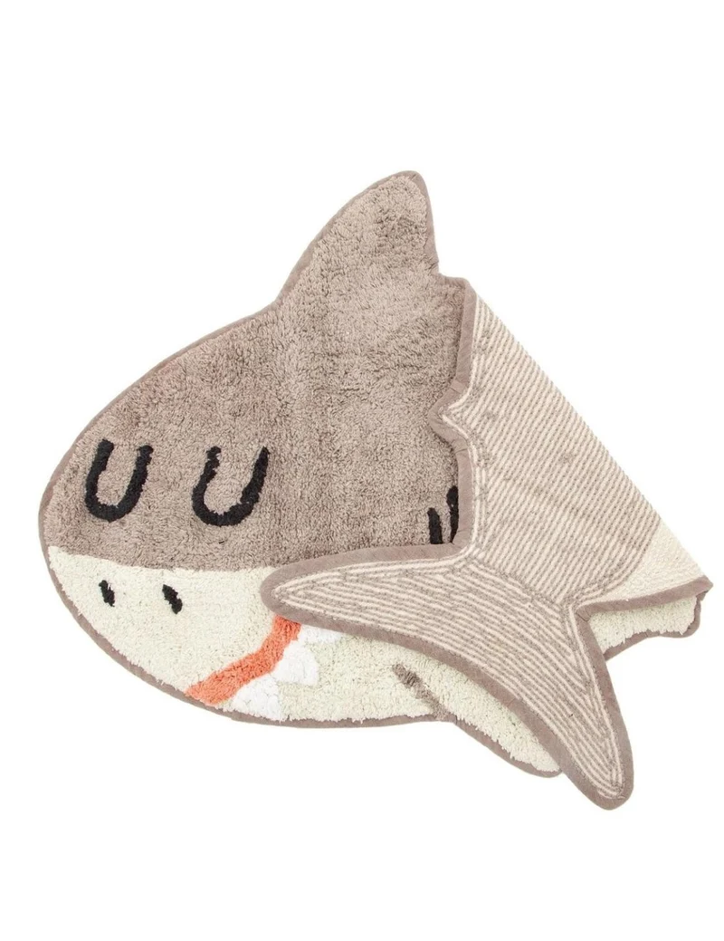 Tappeto In Cotone Squalo Grigio 57cm
