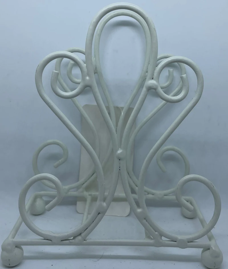 Portatovaglioli In Metallo Bianco 14CM